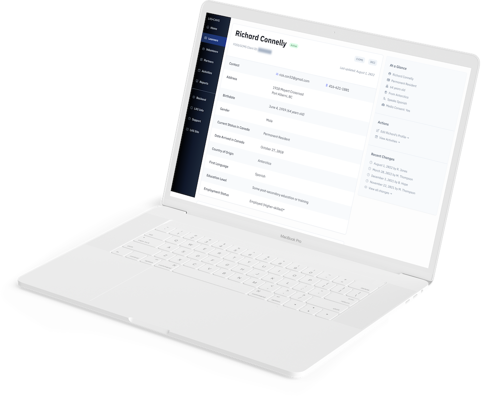 Client Management System screenshot